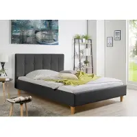 Maintal Polsterbett "Leesburg", grau (anthrazit), B:105cm H:99cm L:216cm, Betten, Polsterbett, Bettseiten zerlegt, ohne Bettkasten