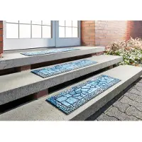Andiamo Stufenmatte "Outdoor, 2er Set", rechteckig, 6 mm Höhe, Outdoor-Stufenmatten, Stein Motiv, Gartenbereich, Außenbereich