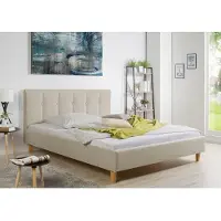 Maintal Polsterbett "Leesburg", beige (creme, beige), B:165cm H:99cm L:216cm, Betten, Polsterbett, Bettseiten zerlegt, ohne Bettkasten