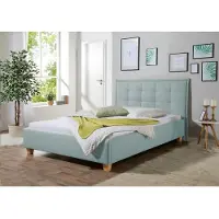 Maintal Polsterbett "Retlaw", bunt (aqua, petrol), B:118cm H:105cm L:213cm, Betten, Polsterbett, Bettseiten zerlegt, ohne Bettkasten