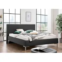 Maintal Polsterbett , grau (anthrazit), B:218cm H:102cm L:210cm, Betten, Polsterbett, Bettseiten zerlegt, ohne Bettkasten
