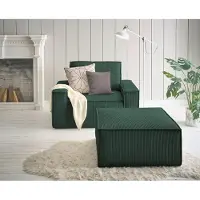 Home affaire Sessel "SHERWOOD", grün (hellgrün), B:120cm H:85cm T:166cm, 100% Polyester, Sessel, Sessel, Loveseat und Hocker im Set, passend zur Polster-Serie SHERWOOD