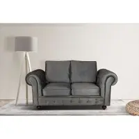 Home affaire 2-Sitzer "MENDITTE", grau (anthrazit), B:170cm H:90cm T:93cm, 100% Polyester, Sofas, 2-Sitzer, Knopfheftung im Armlehnbereich und an der Vorderkante, hohe Qualität
