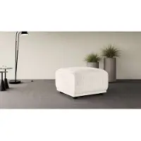 Home affaire Polsterhocker "TAMMO", beige (creme), B:70cm H:45cm T:70cm, 100% Polyester, Hocker, Polsterhocker, passend zur Serie, auch in Cord und Bouclé