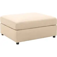 Domo Polsterhocker "Solskin, individuell erweiterbar", beige, B:96cm H:45cm T:78cm, 100% solution dyed Acryl, Hocker, Polsterhocker, Outdoor, großer Polsterhocker, B/T/H 96/78/45 cm