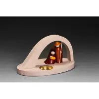 Albin Preissler Teelichthalter "Geborgenheit", Handwerkskunst aus dem Erzgebirge", beige (natur), B:22cm H:12cm T:13cm, Massivholz, Kerzenhalter, Teelichthalter, Weihnachtsdeko aus Ahorn