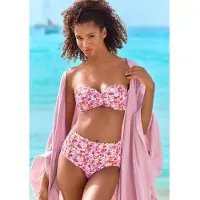 LASCANA Bügel-Bandeau-Bikini-Top "Jasmin" im Blümchen-Druck