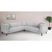 Home affaire Ecksofa "AGNIA L-Form B/T/H: 244/244/71 cm", grau (hellgrau), B:244cm H:71,5cm T:244cm, 100% Polyester, Sofas, Ecksofa, incl. Zierkissen, gleichschenklig, auch in Cord