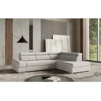 Sit&More Ecksofa SIT & MORE "Broadway L-Form", grau (hellgrau), B:270cm H:79cm T:213cm, 90% Polyester, 10% Polyamid, Sofas, Ecksofa, mit verstellbaren Kopfteilen, wahlweise mit Bettfunktion