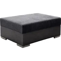 Collection Ab Hocker "John, B: 100 cm", grau (anthrazit), B:100cm H:40cm T:70cm, 100%Polyester, Hocker, Hocker, optional Federkernpolsterung