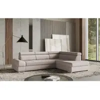 Sit&More Ecksofa SIT & MORE "Broadway L-Form", grau (elefant), B:270cm H:79cm T:213cm, 100% Polyester, Sofas, Ecksofa, mit verstellbaren Kopfteilen, wahlweise mit Bettfunktion