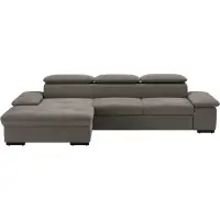 Sit&More Ecksofa SIT & MORE "Alcudia L-Form", braun (schlamm), B:286cm H:73cm T:174cm, 100% Polyester, Sofas, Ecksofa, wahlweise mit Schlaffunktion