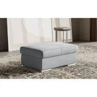 Sit&More Polsterhocker SIT & MORE "Broadway", grau (hellgrau), B:99cm H:42cm T:65cm, 100% Polyester, Hocker, Polsterhocker