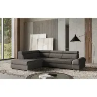 Sit&More Ecksofa SIT & MORE "Broadway L-Form", grau (fango), B:270cm H:79cm T:213cm, 100% Polyester, Sofas, Ecksofa, mit verstellbaren Kopfteilen, wahlweise mit Schlaffunktion