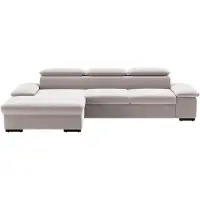 Sit&More Ecksofa SIT & MORE "Alcudia L-Form", silber, B:286cm H:73cm T:174cm, 98% Polyester, 2% Polyamid, Sofas, Ecksofa, wahlweise mit Schlaffunktion