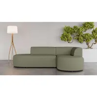 Andas Ecksofa "Ecksofa Tvinne mit Ottomane links oder rechts bestellbar", grün, B:260cm H:73cm T:170cm, 100% Polyester, Sofas, Ecksofa, L-Form, mit Wellenunterfederung, BxTxH 260x170x73 cm