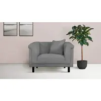 Inosign Sessel "AGNIA B/T/H: 100/85/71 cm", grau, B:100cm H:71,5cm T:85cm, 100% Polyester, Sessel, Sessel, incl. Zierkissen, auch in Cord und Bouclé