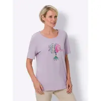 OTTO Sieh an! Kurzarm-Shirt in flieder-jeansblau | Gr.: 38