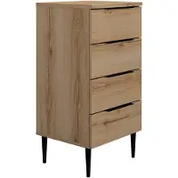 Gami Kommode "Kommode 4 Schubladen", braun (eiche helvezia), B:48cm H:78cm T:45cm, Holzwerkstoff, Sideboards, Kommode