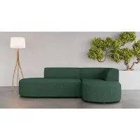 Otto Home Ecksofa "Ecksofa Tvinne mit Ottomane links oder rechts bestellbar", grün, B:260cm H:73cm T:170cm, 100% Polyester, Sofas, Ecksofa, L-Form, mit Wellenunterfederung, BxTxH 260x170x73 cm