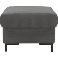 Home affaire Polsterhocker "Jamie 2", grau, B:54cm H:45cm T:54cm, 100% Polyester, Hocker, Polsterhocker, auch in Cord, passend zur Serie, B/T/H: 54/54/45 cm