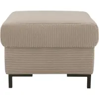 Inosign Polsterhocker "Jamie 2", grau (taupe), B:54cm H:45cm T:54cm, 100% Polyester, Hocker, Polsterhocker, auch in Cord, passend zur Serie, B/T/H: 54/54/45 cm
