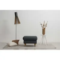 Otto Home Polsterhocker "Arellano, Breite 63 cm", grau (anthrazit), B:63cm H:47cm T:63cm, 100% Polyester, Hocker, Polsterhocker, klassisches Design, mit Massivholzfüßen, Webstoff fein, Chenille