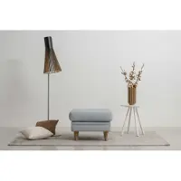 Otto Home Polsterhocker "Arellano, Breite 63 cm", grau (gray), B:63cm H:47cm T:63cm, 100% Polyester, Hocker, Polsterhocker, klassisches Design, mit Massivholzfüßen, Webstoff fein, Chenille