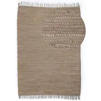 Carpetfine Teppich "Kelim Chindi uni, auch als Läufer", rechteckig, 5 mm Höhe, Wendeteppich, reine Baumwolle, handgewebt, Uni-Farben, mit Fransen