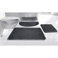 My Home Badematte "Inga, Badteppich", rutschhemmend beschichtet, schnell trocknend-strapazierfähig-fußbodenheizungsgeeignet, unifarben, besonders weich, als halbrund und rechteckig erhältlich