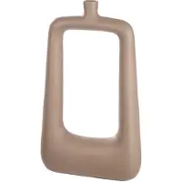 Casablanca by Gilde Tischvase "Helena, Dekovase", beige (beige, braun), B:25cm H:41,5cm T:7cm, Aluminium, Vasen, Tischvase, Vase aus Aluminium, in rechteckiger Form, Höhe ca. 41,5 cm