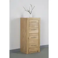 VOGL Möbelfabrik Kommode VOGL MÖBELFABRIK "Toronto", braun (wildeichefarben, wildeiche massiv), B:53cm H:118cm T:42cm, Sideboards, Kommode, Breite 53 cm