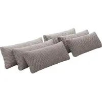 Otto Home Sofakissen "Mikado", grau (taupe), B:65cm H:25cm T:10cm, 100% Polyester, Polsterauflagen, Sofakissen, 3,5,6,7-teilige Kissen-Sets zur Auswahl