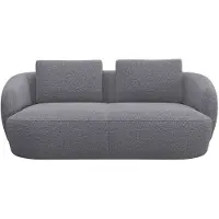 FLEXLUX 2,5-Sitzer "Torino, rund, Couch, Loveseat", grau (steel), B:186cm H:85cm T:102cm, 100% Polyester, Sofas, 2 5-Sitzer, Modernes, organisches Sofa-Design, Kaltschaum, Wellenunterfederung