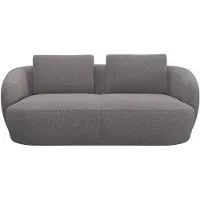 FLEXLUX 2,5-Sitzer "Torino, rund, Couch, Loveseat", braun (latte), B:186cm H:85cm T:102cm, 100% Polyester, Sofas, 2 5-Sitzer, Modernes, organisches Sofa-Design, Kaltschaum, Wellenunterfederung