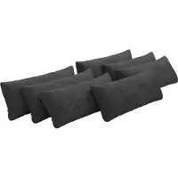 Places Of Style Sofakissen "Mikado", grau (charcoal), B:65cm H:25cm T:10cm, 100% Polyester, Polsterauflagen, Sofakissen, 3,5,6,7-teilige Kissen-Sets zur Auswahl