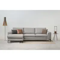 Otto Home Ecksofa "Henry, L-Form, Breite 294 cm", beige, B:294cm H:84cm T:160cm, 100% PES, Sofas, Ecksofa, mit Metallbeinen, Wellenunterfederung, wasserabweisender Stoff
