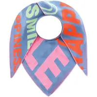 Zwillingsherz Dreieckstuch "Große Freunde", Damen, blau, Obermaterial: 50% Baumwolle, 50% Polyacryl, Modetücher Dreieckstuch, mit Schrift
