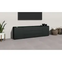 Borchardt Möbel Lowboard BORCHARDT MÖBEL "San Diego", schwarz (schwarz matt), Sideboards, Lowboard, Breite 200 cm