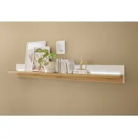 Home affaire Wandboard "LONG ISLAND", weiß (weiß, eiche), B:200cm H:24cm T:24cm, Holzwerkstoff, Regale, Wandboard, in moderner Trendfarbe, inklusive Beleuchtung