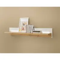 Home affaire Wandboard "LONG ISLAND", weiß (weiß, eiche), B:150cm H:24cm T:24cm, Holzwerkstoff, Regale, Wandboard, in moderner Trendfarbe, inklusive Beleuchtung