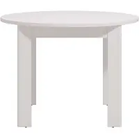 Home affaire Esstisch "Ancona runder Tisch, 106 cm, MFD Tischplatte", weiß (opaque weiß), B:106,5cm H:76,5cm T:106,5cm, Tische, Esstisch, in verschiedenen modern Farben, Ideal für eine moderne Küche