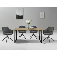Home affaire Esszimmerstuhl "Tampa", grau (anthrazit), B:58cm H:86cm T:57cm, Stühle, Esszimmerstuhl, mit Drehfunktion 360 Grad