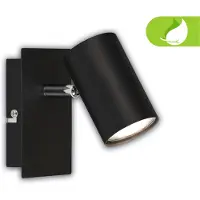 Briloner Wandleuchte Isil A, schwarz, 1-flammig, Metall, drehbar