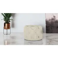 Home affaire Hocker "FOLLINA", beige (hellbeige), B:60cm H:39cm T:60cm, 100% Polyester, Hocker, Hocker, Polsterhocker mit klassischer Chesterfield-Knopfheftung