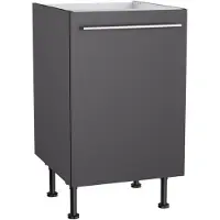 Kochstation Spülenschrank "KS-Bern2", grau (anthrazit, anthrazit), B:50cm H:87cm T:58,4cm, Holzwerkstoff, Schränke, Spülenschrank, Breite 50 cm, 1 Tür