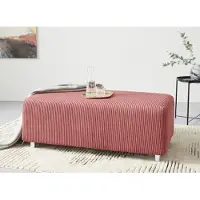 Home affaire Polsterhocker "Györ", rosa, B:122cm H:48cm T:68cm, 100% Polyester, Hocker, Polsterhocker, democratichome Edition, passend zum Ecksofa 'Györ'