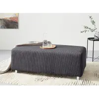 Home affaire Polsterhocker "Györ", grau, B:122cm H:48cm T:68cm, 100% Polyester, Hocker, Polsterhocker, democratichome Edition, passend zum Ecksofa 'Györ'
