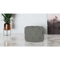 Home affaire Hocker "FOLLINA", grau (hellgrau), B:60cm H:39cm T:60cm, 100% Polyester, Hocker, Hocker, Polsterhocker mit klassischer Chesterfield-Knopfheftung