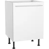 Kochstation Spülenschrank "KS-Bern2", weiß (weiß, weiß), B:60cm H:87cm T:58,4cm, Holzwerkstoff, Schränke, Spülenschrank, Breite 60 cm, 1 Tür